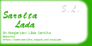 sarolta lada business card
