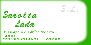 sarolta lada business card